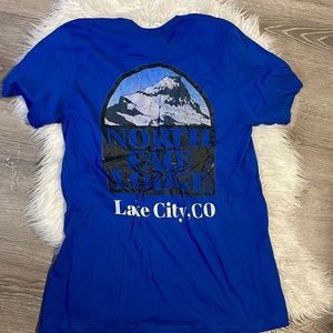Lake City, Colorado graphic canvas T-shirt, short sleeve, size large, nwot